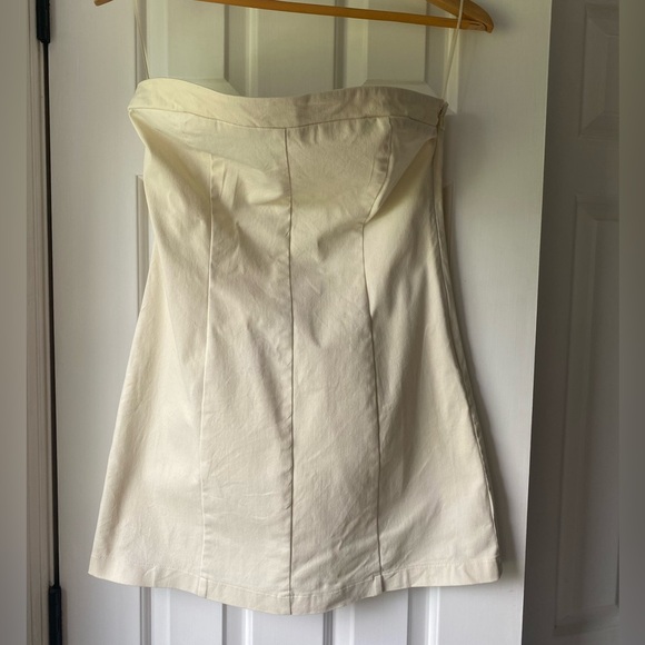 LA Hearts Cream Strapless Cotton Dress Size M - Picture 1 of 8